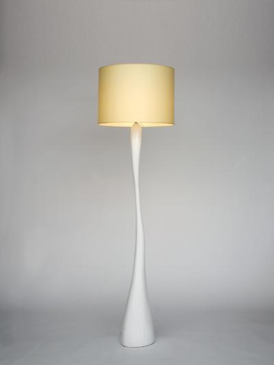 Jacques Jarrige Leda Floor Lamp in White Lacquer