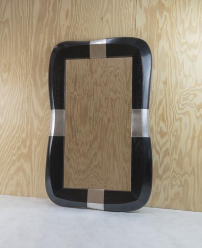 Jacques Jarrige Oak and pewter MIRROR by Jacques Jarrige Stanni 