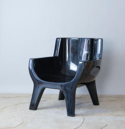 Jacques Jarrige Sculpted Lacquered ARMCHAIR Aubrac by Jacques Jarrige
