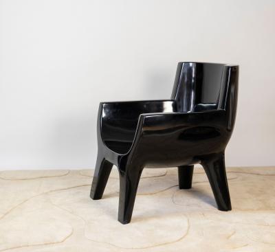 Jacques Jarrige Sculpted Lacquered ARMCHAIR Aubrac by Jacques Jarrige