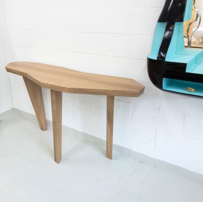 Jacques Jarrige Sculpted Oak Console Table by Jacques Jarrige