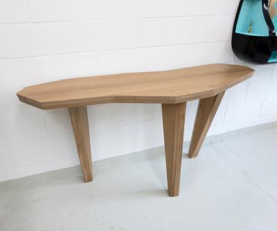 Jacques Jarrige Sculpted Oak Console Table by Jacques Jarrige