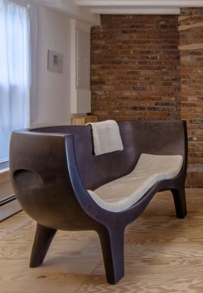 Jacques Jarrige Sculpted Sofa Love Seat Settee by Jacques Jarrige