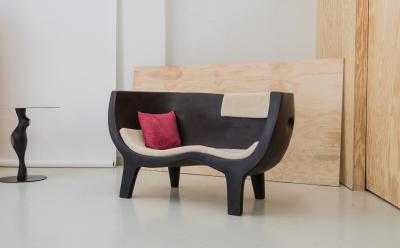 Jacques Jarrige Sculpted Sofa Love Seat Settee by Jacques Jarrige