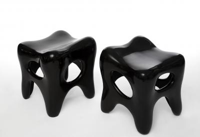 Jacques Jarrige Sculpted Stools by Jacques Jarrige