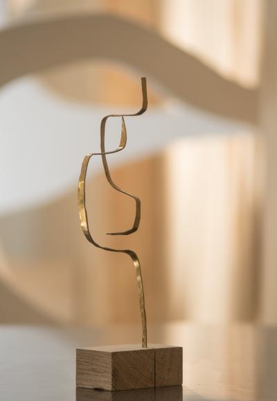 Jacques Jarrige Stabile in Brass by Jacques Jarrige Angel 4 