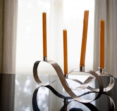 Jacques Jarrige Waves Candelabra by Jacques Jarrige