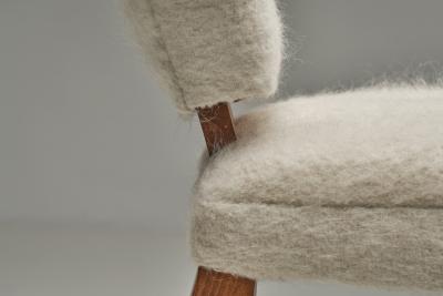 Jacques Lardin Bridge Style Armchairs in the manner of Jacques Lardin France ca 1940s