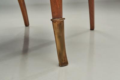 Jacques Lardin Bridge Style Armchairs in the manner of Jacques Lardin France ca 1940s