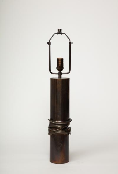 Jacques Moniquet Steel Table Lamp by Jacques Moniquet France c 1960
