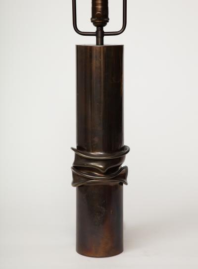 Jacques Moniquet Steel Table Lamp by Jacques Moniquet France c 1960