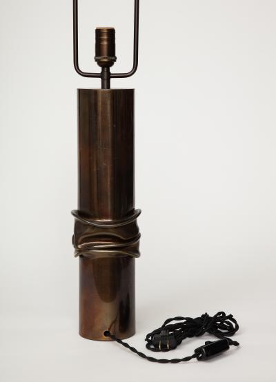 Jacques Moniquet Steel Table Lamp by Jacques Moniquet France c 1960