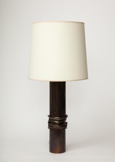 Jacques Moniquet Steel Table Lamp by Jacques Moniquet France c 1960