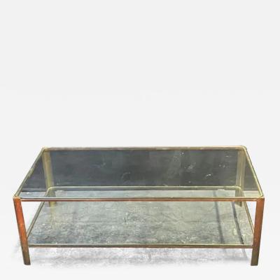 Jacques Quinet 1970 Jacques QUINET Coffee Table For Maison MALABERT Polished Brass L 111 cm