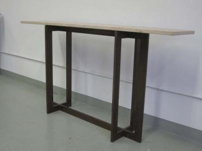 Jacques Quinet 2 French Mid Century Modern Style Wrought Iron Consoles Style of Jacques Quinet