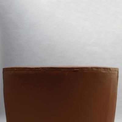 Jacques Quinet Fine French 1950s Mahogany and Leather Armchair by Jacques Quinet