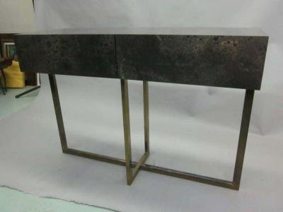 Jacques Quinet French Mid Century Modern Credenza Console Sofa Table by Jacques Quinet 1970