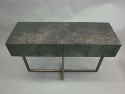 Jacques Quinet French Mid Century Modern Credenza Console Sofa Table by Jacques Quinet 1970