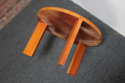 Jacques Quinet French Moderne Table Basse Low Accent Table in Ash by Jacques Quinet