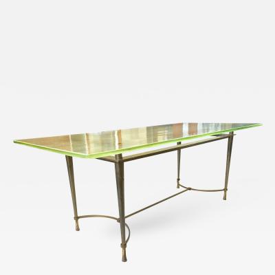 Jacques Quinet Jacques Quinet Unique Superb Design Dining Table with Sand Glass Top