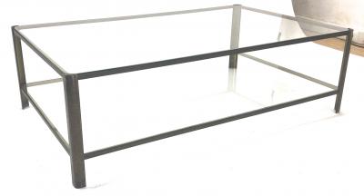 Jacques Quinet Jacques Quinet big 2 tier Bronze and Glass coffee table