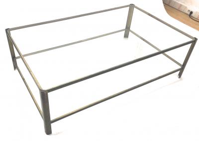 Jacques Quinet Jacques Quinet big 2 tier Bronze and Glass coffee table