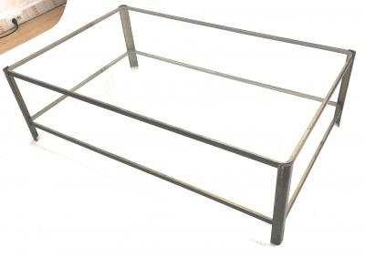 Jacques Quinet Jacques Quinet big 2 tier Bronze and Glass coffee table