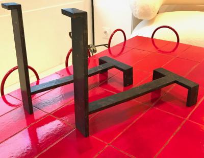 Jacques Quinet Jacques Quinet genuine vintage pair of andirons
