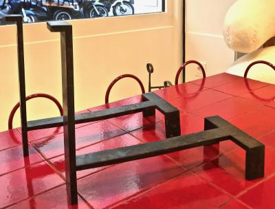 Jacques Quinet Jacques Quinet genuine vintage pair of andirons