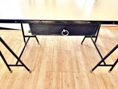 Jacques Quinet Jacques Quinet rare navy hand stitched writing table desk