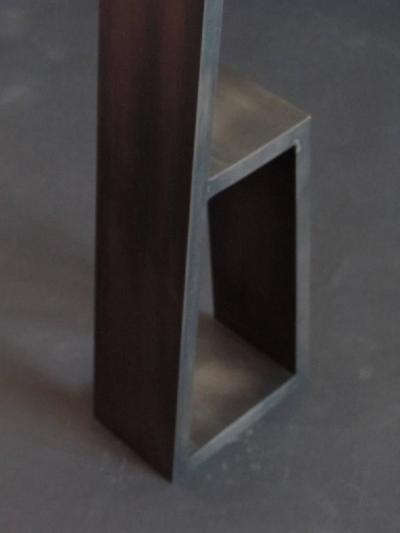 Jacques Quinet Pair of French Midcentury Iron Z Table Lamps in Manner of Jacques Quinet