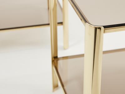 Jacques Quinet Pair of two tier Bronze end tables by Jacques Quinet for Broncz 1960s
