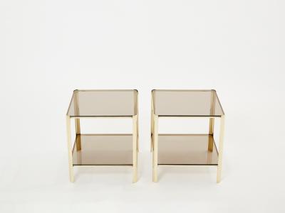 Jacques Quinet Pair of two tier Bronze end tables by Jacques Quinet for Broncz 1960s