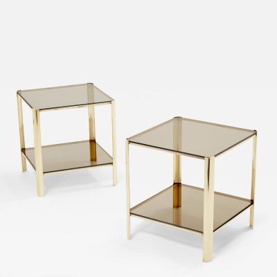 Jacques Quinet Pair of two tier Bronze end tables by Jacques Quinet for Broncz 1960s