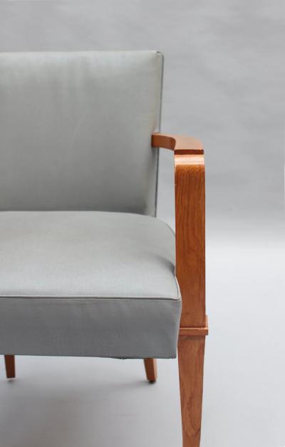 Jacques Quinet Set of 12 Fine French 1940s Oak Armchairs by Jacques Quinet