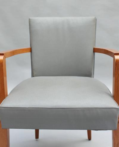 Jacques Quinet Set of 12 Fine French 1940s Oak Armchairs by Jacques Quinet