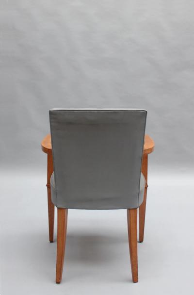 Jacques Quinet Set of 12 Fine French 1940s Oak Armchairs by Jacques Quinet