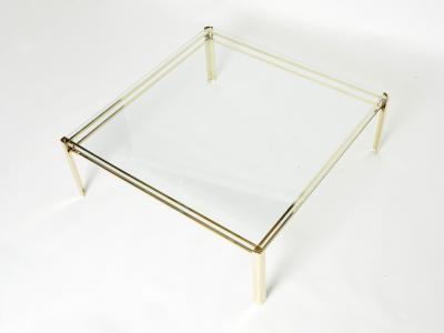 Jacques Quinet Signed large square bronze coffee table Jacques Quinet for Broncz 1960s