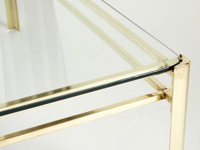 Jacques Quinet Signed large square bronze coffee table Jacques Quinet for Broncz 1960s
