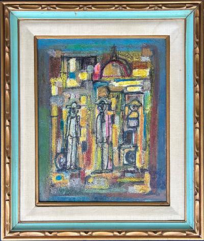 Jadden Massanet Abstract Cityscape Oil Painting Jadden Massanet Cuban American Artist 1991