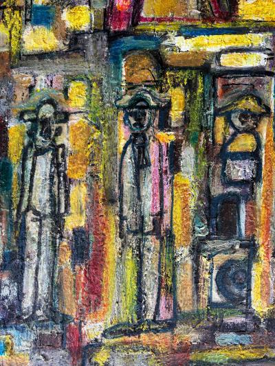 Jadden Massanet Abstract Cityscape Oil Painting Jadden Massanet Cuban American Artist 1991
