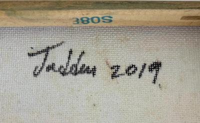 Jadden Massanet Jadden Massanet Abstraction Red Black Oil Painting on Canvas