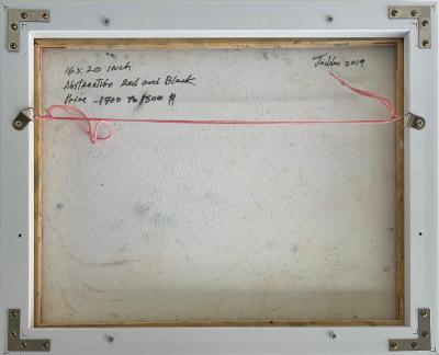 Jadden Massanet Jadden Massanet Abstraction Red Black Oil Painting on Canvas