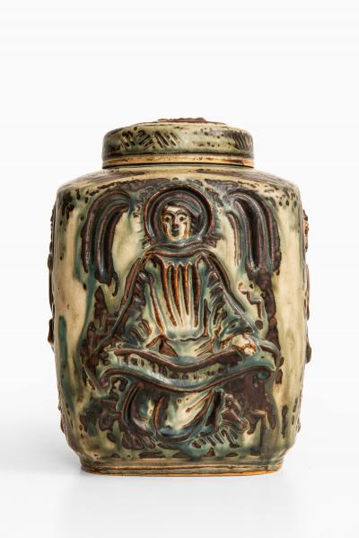 Jais Nielsen Vase Urn with Lid Produced by Royal Copenhagen