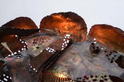 James Anthony Bearden 1960s James Bearden Style Sculptural Brutalist Chandelier