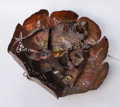 James Anthony Bearden 1960s James Bearden Style Sculptural Brutalist Chandelier