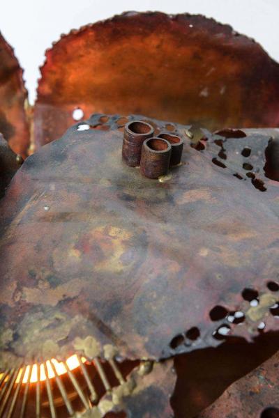 James Anthony Bearden 1960s James Bearden Style Sculptural Brutalist Chandelier