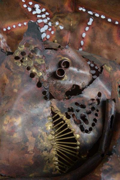 James Anthony Bearden 1960s James Bearden Style Sculptural Brutalist Chandelier