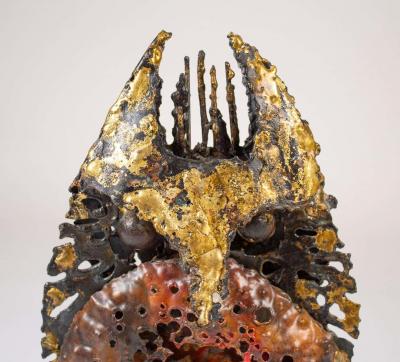 James Anthony Bearden James Bearden Brutalist Owl Sculpture with Stash Box in Base Animals Series 