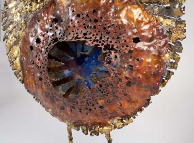 James Anthony Bearden James Bearden Large Scale Brutalist Owl Sculpture from His Animal Series 